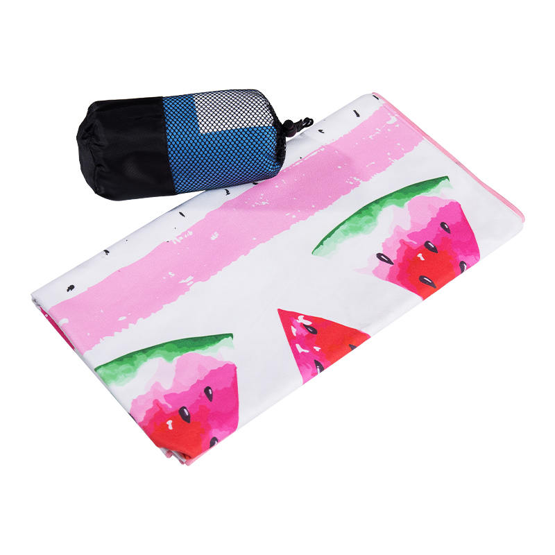 Microfiber Quick Dry strandhandduksfilt utan sand Stor rund picknick yogamatta bordsduk 60 tum med tofsar